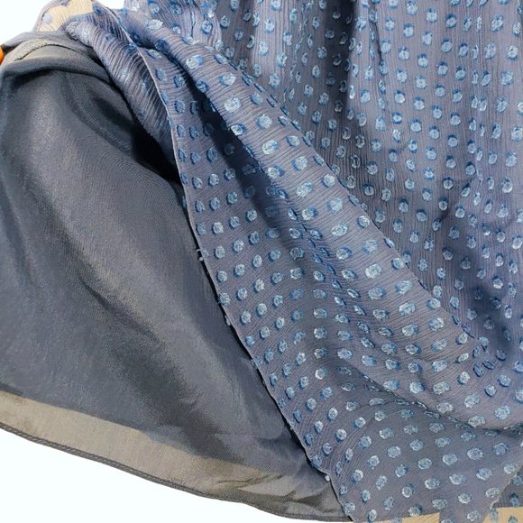 NWT Rebecca Taylor Silk Ruffle Blue One Shoulder Dress 4 - Picture 3 of 9